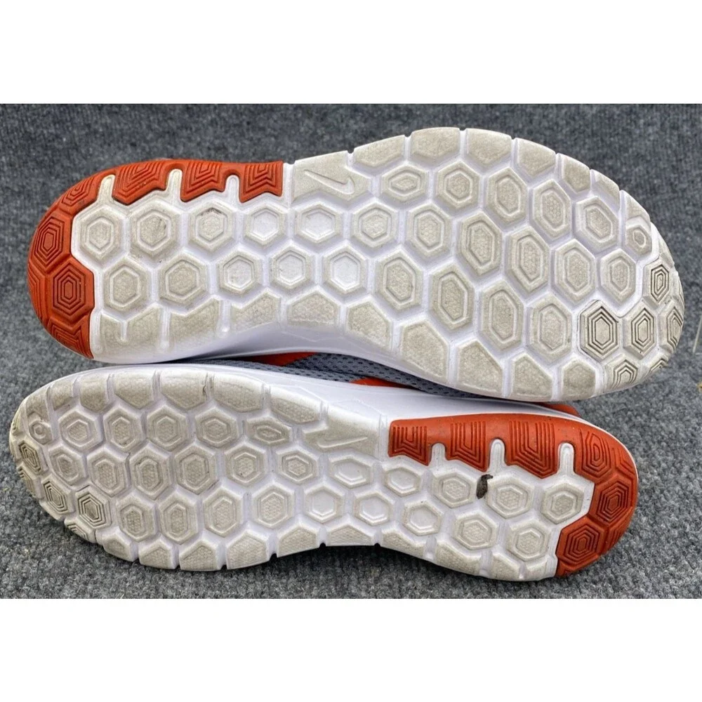 Nike Flex Experience RN 4 GS Grey Orange Youth 7Y Women 8.5 Running Shoes 749807